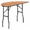 Flash Furniture Half Round Folding Table, Wood Top, Wood Grain YT-WHRFT48-HF-GG - alternate 1