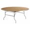 Flash Furniture Round Folding Table, Birchwood, Steel Top, Natural XA-72-BIRCH-M-GG - alternate 1