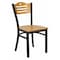Flash Furniture Hercules Restaurant Chair, Wood Back, 16-3/4 in W 21-1/2" L 32-3/4" H XU-DG-6G7B-SLAT-NATW-GG - alternate 1