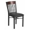 Flash Furniture Eclipse Restaurant Chair, 17 in W 24-1/2" L 35-3/4" H XU-DG-60618-WAL-BLKV-GG - alternate 1