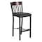 Flash Furniture Vertical Stool, Blk/Natural, Blk Vnyl Sea XU-DG-60618B-WAL-BLKV-GG - alternate 1