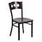 Flash Furniture Hercules Restaurant Chair, Wood Back, 17 in W 21" L 32" H XU-DG-6Y2B-WAL-MTL-GG - alternate 1