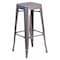Flash Furniture 30" Clear Coat Silver Backless Metal Stool XU-DG-TP0004-30-GG - alternate 1