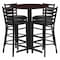 Flash Furniture Round Mahgany Bar Table, X-Base w/Blk Seats, 30", Laminate Top, Wood Grain HDBF1022-GG - alternate 1