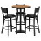 Flash Furniture Round Natural Bar Table, Rnd w/Black Seats, 30", Laminate Top, Wood Grain MD-0016-GG - alternate 1