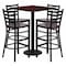 Flash Furniture Square Mahogany Bar Table, Sqr w/Mah Seats, 30", Laminate Top, Wood Grain MD-0014-GG - alternate 1