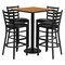 Flash Furniture Square Natural Bar Table, Square w/Blk Seats, 30", Laminate Top, Wood Grain MD-0012-GG - alternate 1