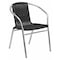 Flash Furniture Contemporary Restaurant Stack Chair, Aluminum and Black Seat, Black Back, 21.75 W 22" L 29 H TLH-020-BK-GG - alternate 1