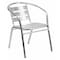 Flash Furniture Contemporary Restaurant Stack Chair, Aluminum Seat, Gray Back, 22 W 24" L 29 H, Integrated TLH-1-GG - alternate 1