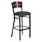 Flash Furniture Stool, 4 Sqr Back, Blk/Mahogany, Blk Seat XU-DG-60515-MAH-BAR-BLKV-GG - alternate 1
