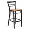 Flash Furniture Restaurant Stool, Ladder Back, Nat Seat, Seat Material: Wood XU-DG6R9BLAD-BAR-NATW-GG - alternate 1