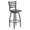 Flash Furniture Restaurant Stool, Ladder Back, Wal Seat XU-6F8B-LADSWVL-WALW-GG - alternate 1