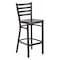 Flash Furniture Restaurant Stool, Ladder Back, Wal Seat XU-DG697BLAD-BAR-WALW-GG - alternate 1