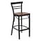 Flash Furniture Restaurant Stool, Ladder Back, Chy Seat, Material: Wood XU-DG6R9BLAD-BAR-CHYW-GG - alternate 1