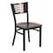 Flash Furniture Hercules Restaurant Chair, Black Back, 17 in W 21" L 32" H XU-DG-6G5B-WAL-MTL-GG - alternate 1