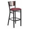 Flash Furniture Slat Stool, Blk/Walnut, Burgundy Vnyl Sea XU-DG-6H1B-WAL-BAR-BURV-GG - alternate 1