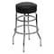 Flash Furniture 30.25"H Chrome Stool w/Black Seat XU-D-100-GG - alternate 1