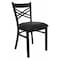 Flash Furniture Hercules Restaurant Chair, Black Back, 16-1/2 in W 17" L 32-1/4" H XU-6FOBXBK-BLKV-GG - alternate 1