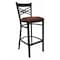 Flash Furniture Restaurant Stool, X Back, Burgundy Seat XU-6F8BXBK-BAR-BURV-GG - alternate 1
