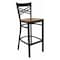 Flash Furniture Restaurant Stool, X Back, Cherry Seat XU-6F8BXBK-BAR-CHYW-GG - alternate 1
