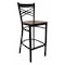 Flash Furniture Restaurant Stool, X Back, Mahogany Seat XU-6F8BXBK-BAR-MAHW-GG - alternate 1