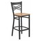 Flash Furniture Restaurant Stool, X Back, Natural Seat XU-6F8BXBK-BAR-NATW-GG - alternate 1
