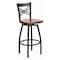 Flash Furniture Swivel Batstool, X Back, Cherry Seat XU-6F8B-XSWVL-CHYW-GG - alternate 1
