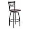 Flash Furniture Swivel Batstool, X Back, Mahogany Seat XU-6F8B-XSWVL-MAHW-GG - alternate 1