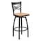 Flash Furniture Swivel Batstool, X Back, Natural Seat XU-6F8B-XSWVL-NATW-GG - alternate 1