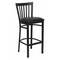 Flash Furniture Restaurant Stool, School Back, Blk Seat XU-DG6R8BSCH-BAR-BLKV-GG - alternate 1
