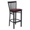 Flash Furniture Restaurant Stool, School Back, Burg Seat XU-DG6R8BSCH-BAR-BURV-GG - alternate 1