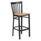 Flash Furniture Restaurant Stool, School Back, Nat Seat XU-DG6R8BSCH-BAR-NATW-GG - alternate 1