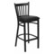 Flash Furniture Restaurant Stool, Vertical Back, Blk Seat XU-DG-6R6B-VRT-BAR-BLKV-GG - alternate 1