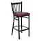 Flash Furniture Restaurant Stool, Vertical Back, Burg Sea XU-DG-6R6B-VRT-BAR-BURV-GG - alternate 1