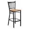 Flash Furniture Restaurant Stool, Vertical Back, Nat Seat XU-DG-6R6B-VRT-BAR-NATW-GG - alternate 1