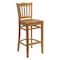 Flash Furniture Barstool, Natural Wood, Vertical Slat Bac XU-DGW0008BARVRT-NAT-GG - alternate 1