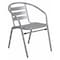 Flash Furniture Contemporary Restaurant Stack Chair, Silver Seat, Gray Back, 21.5 W 24" L 28.5 H, Integrated TLH-017C-GG - alternate 1