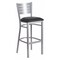 Flash Furniture Barstool, Slat Back, Silver w/Black Seat XU-DG-60402-BAR-BLKV-GG - alternate 1