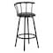 Flash Furniture Swivel Barstool, Mtl, Crown Back, Blk Seat YB-Y-J909-KD-GG - alternate 1