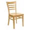 Flash Furniture Hercules Restaurant Chair, Wood Back, 17-1/4 in W 20" L 33-3/4" H XU-DGW0005LAD-NAT-GG - alternate 1