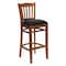 Flash Furniture Stool, Vert Slat Bck, Cherry Wd w/Blk Vny XU-DGW0008BARVRT-CHY-BLKV-GG - alternate 1