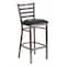 Flash Furniture Barstool, Ladder Back, Clr w/Blk Vnyl Sea XU-DG697BLAD-CLR-BAR-BLKV-GG - alternate 1
