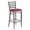 Flash Furniture Barstool, Ladder Back, Clr w/Burgundy Sea XU-DG697BLAD-CLR-BAR-BURV-GG - alternate 1