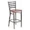 Flash Furniture Barstool, Ladder Back, Clr w/Cherry Seat XU-DG697BLAD-CLR-BAR-CHYW-GG - alternate 1