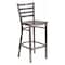 Flash Furniture Barstool, Ladder Back, Clr w/Walnut Seat XU-DG697BLAD-CLR-BAR-WALW-GG - alternate 1