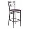 Flash Furniture Restaurant Barstool, Metal X Bck, Mah Woo XU-6F8B-CLR-BAR-MAHW-GG - alternate 1