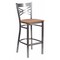 Flash Furniture Restaurant Barstool, Metal X Bck, Nat Woo XU-6F8B-CLR-BAR-NATW-GG - alternate 1