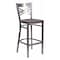 Flash Furniture Restaurant Barstool, Metal X Bck, Wal Woo XU-6F8B-CLR-BAR-WALW-GG - alternate 1