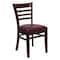 Flash Furniture Hercules Restaurant Chair, Wood Back, 17-1/4 in W 20" L 33-3/4" H, Vinyl Seat XU-DGW0005LAD-MAH-BURV-GG - alternate 1