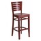 Flash Furniture Barstool, Slat Back, Mahogany Wood XU-DG-W0108BBAR-MAH-MAH-GG - alternate 1
